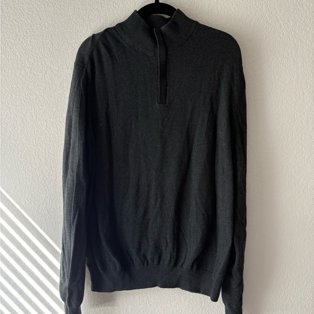 Perry Ellis Men's Black Sweater quarter zip